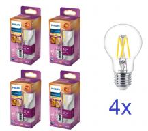 4er Sparset PHILIPS LED Leuchtmittel E27 3,4W = 40W WarmGlow warmweißes Licht mit Dimmfunktion